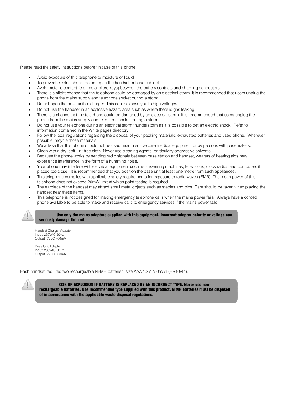 Environment and safety | Oricom S209 User Manual | Page 5 / 54