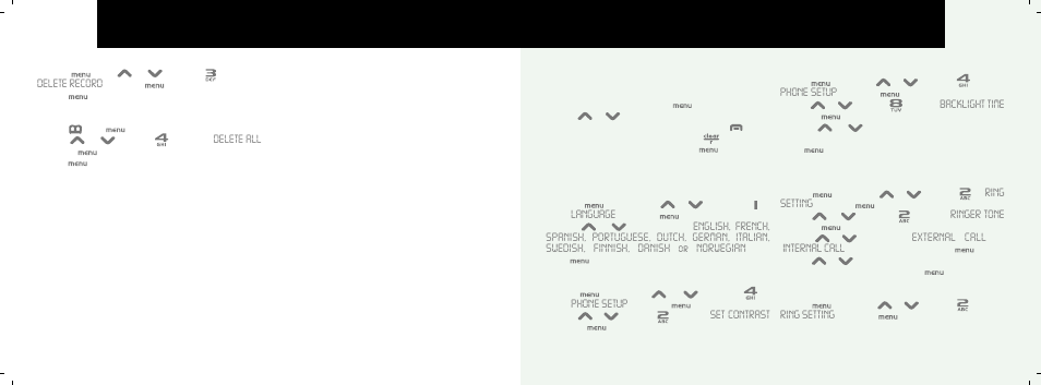 Only, Menus and settings | Oricom T1000 User Manual | Page 7 / 14