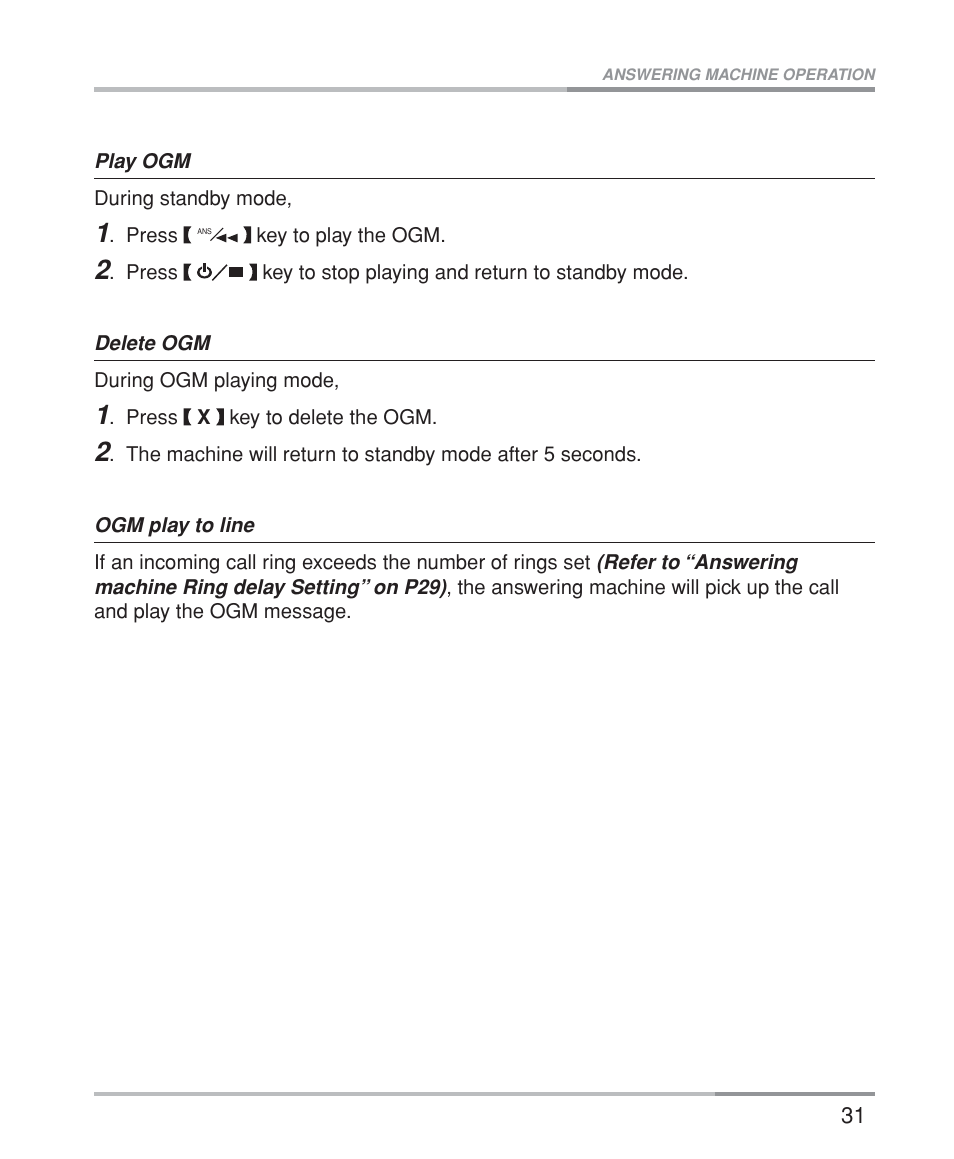 Oricom M5200 Series User Manual | Page 33 / 44