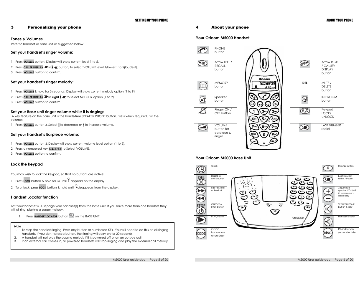 Oricom M5000 User Manual | Page 3 / 10