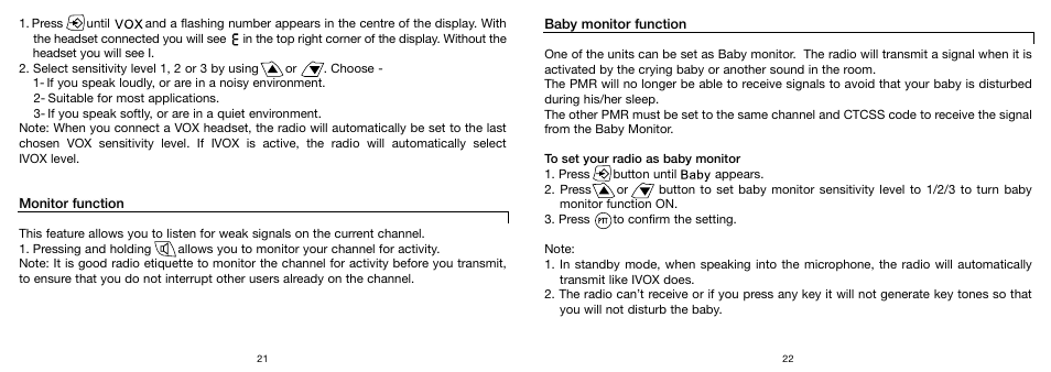Oricom PMR3000R User Manual | Page 11 / 15