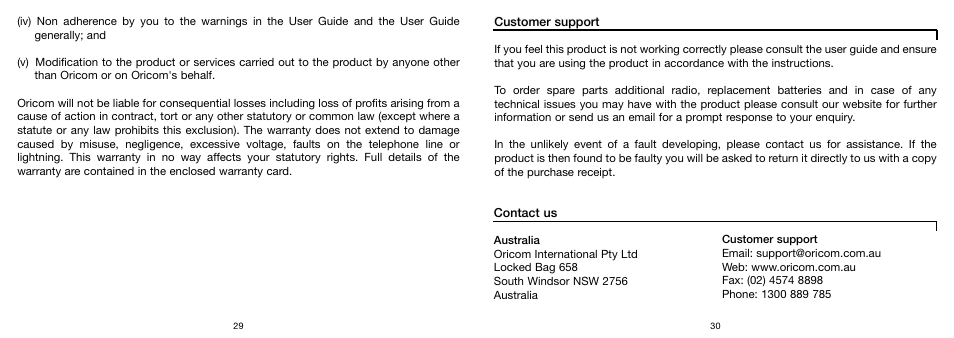 Oricom PMR3000R User Manual | Page 15 / 15