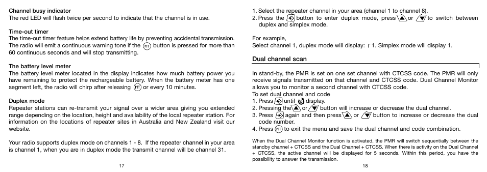 Oricom PMR3000R User Manual | Page 9 / 15