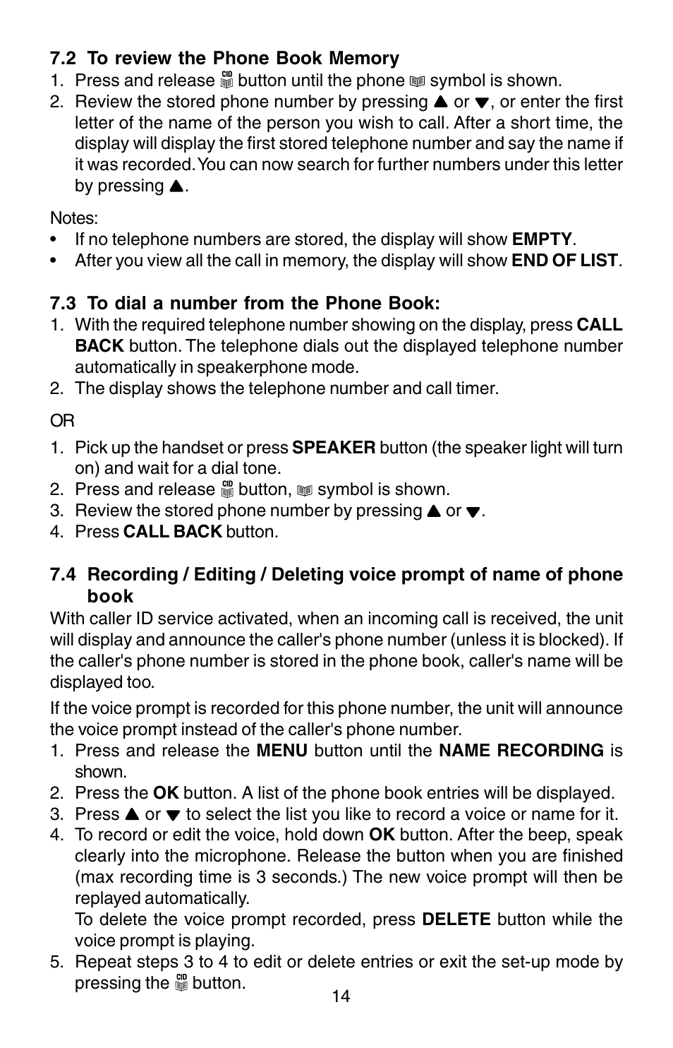 Oricom TP170WP User Manual | Page 14 / 24