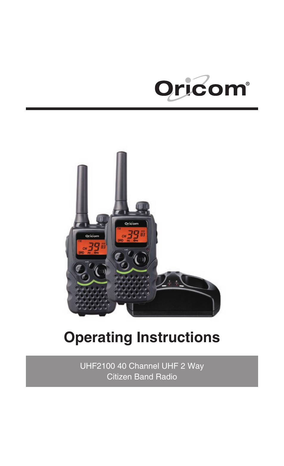 Oricom UHF2100 User Manual | 24 pages