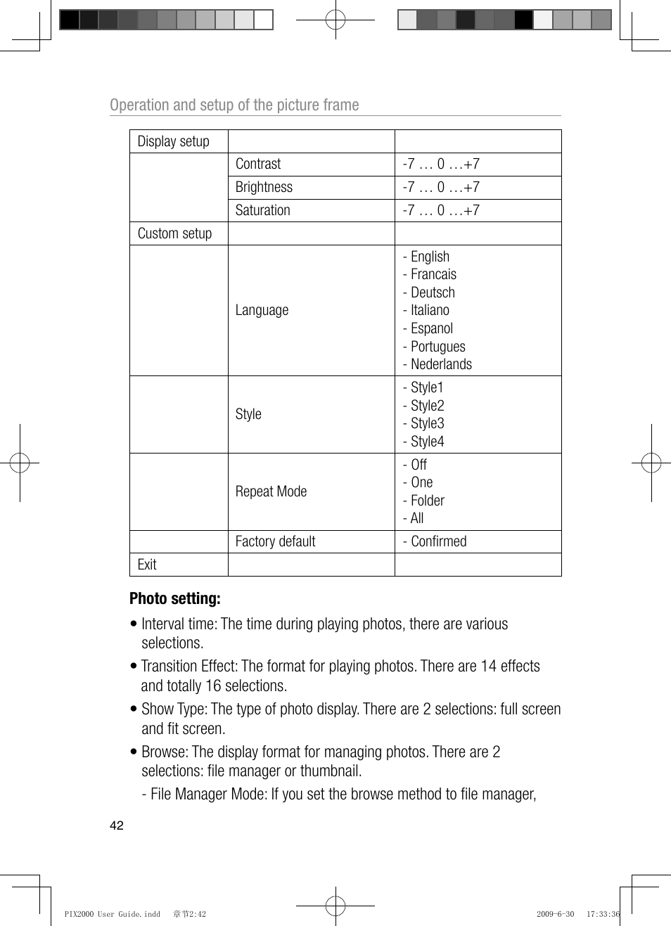 Oricom PIX2000 User Manual | Page 44 / 67