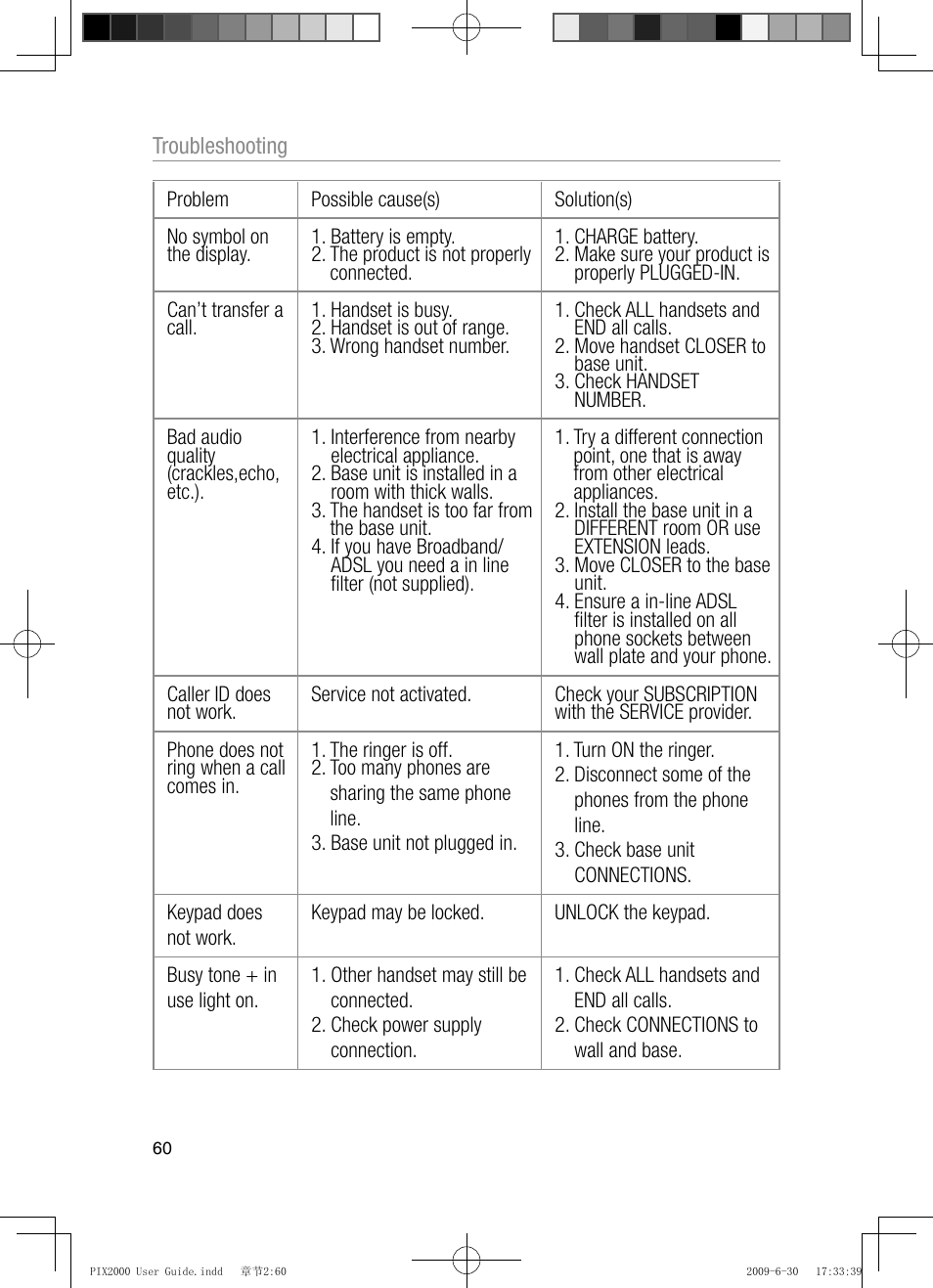 Oricom PIX2000 User Manual | Page 62 / 67