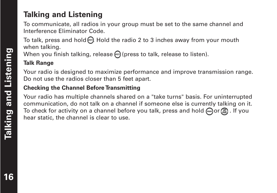 Oricom Talkabout T5509 User Manual | Page 10 / 17