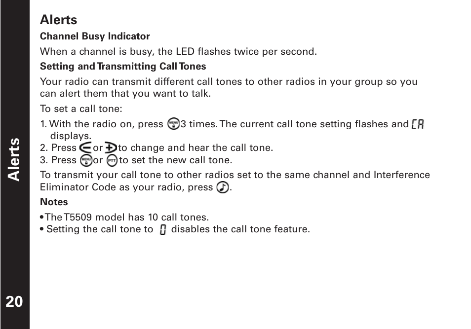 Oricom Talkabout T5509 User Manual | Page 12 / 17