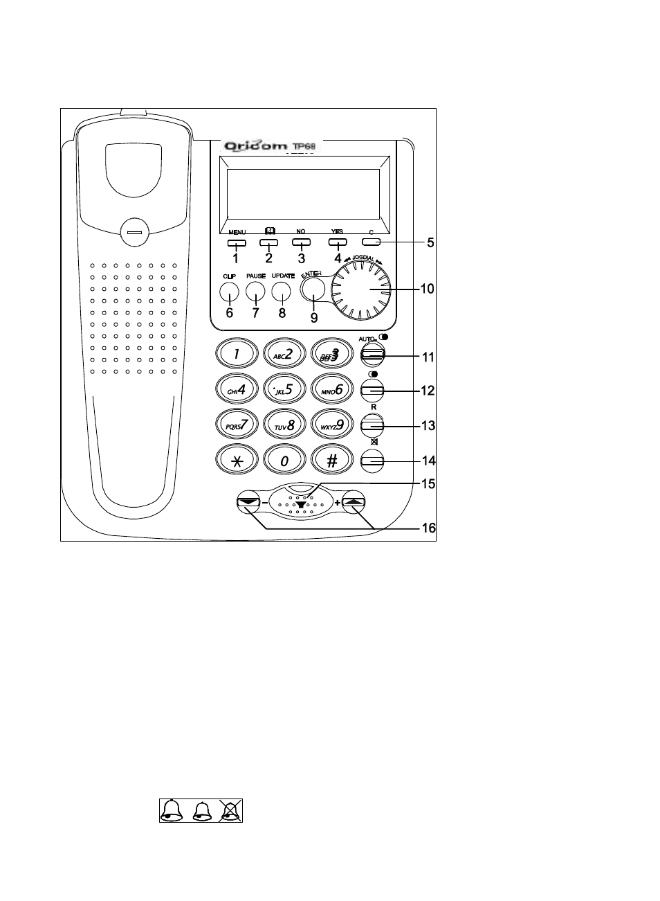 2 user controls | Oricom TP68 User Manual | Page 6 / 29