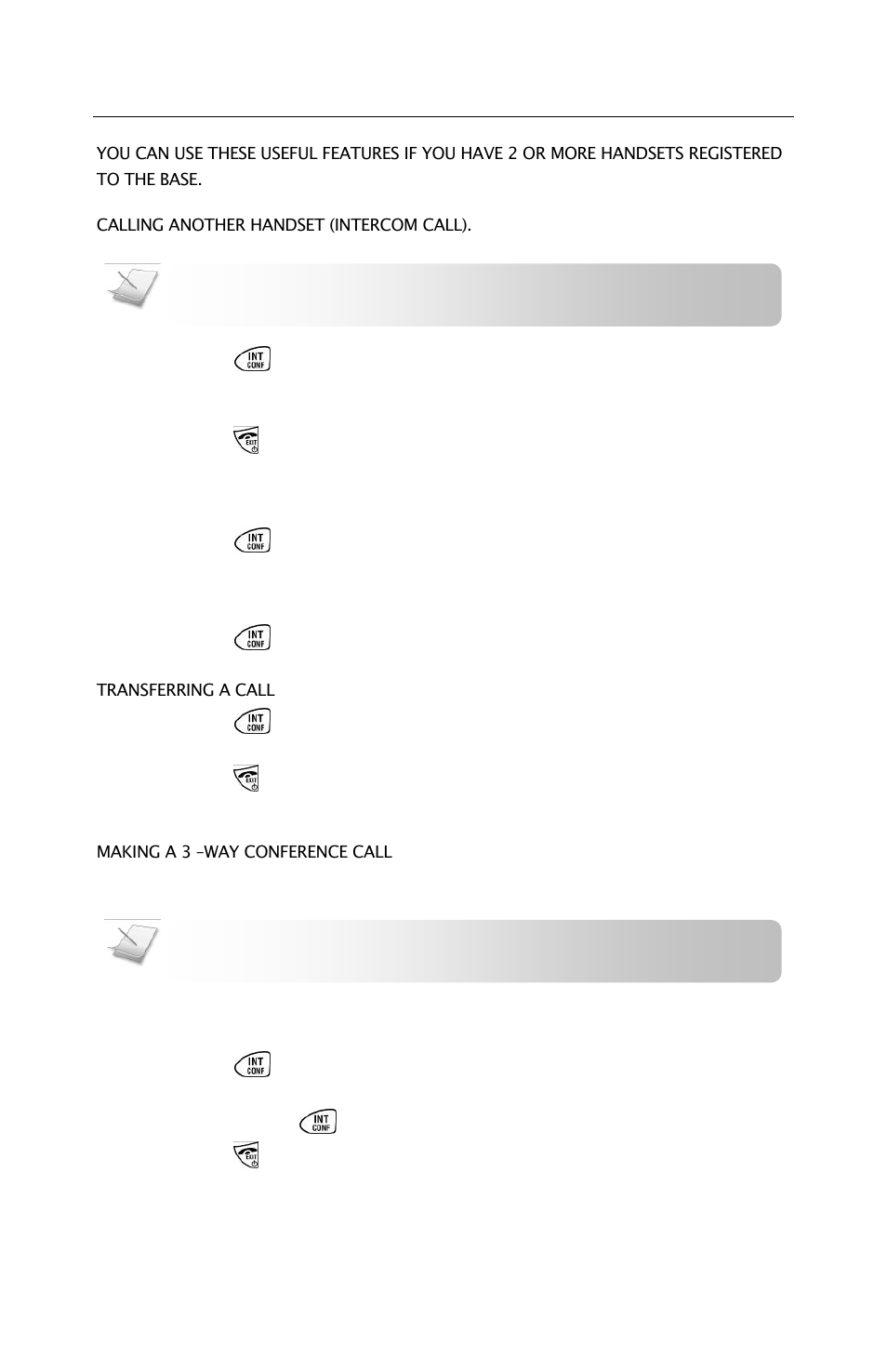 Multi-handset operation | Oricom ECO600 User Manual | Page 12 / 24