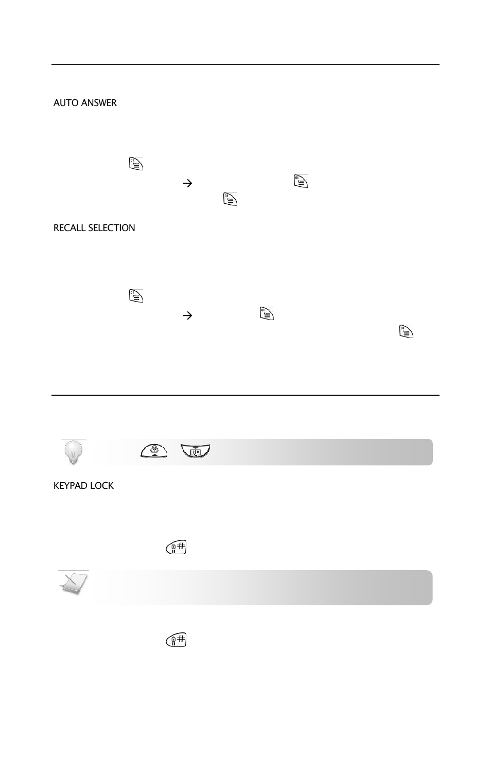 Extra features, Calling features | Oricom ECO600 User Manual | Page 18 / 24