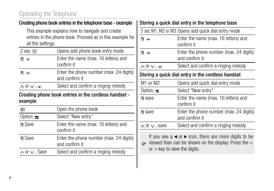 Operating the telephone | Oricom Pro900 User Manual | Page 10 / 52