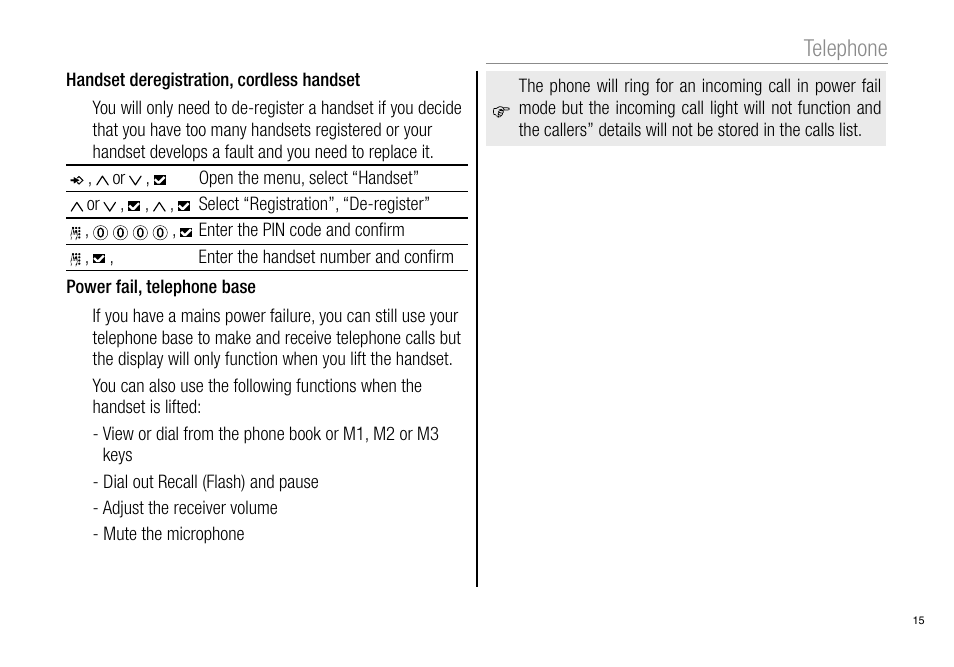 Telephone | Oricom Pro900 User Manual | Page 17 / 52