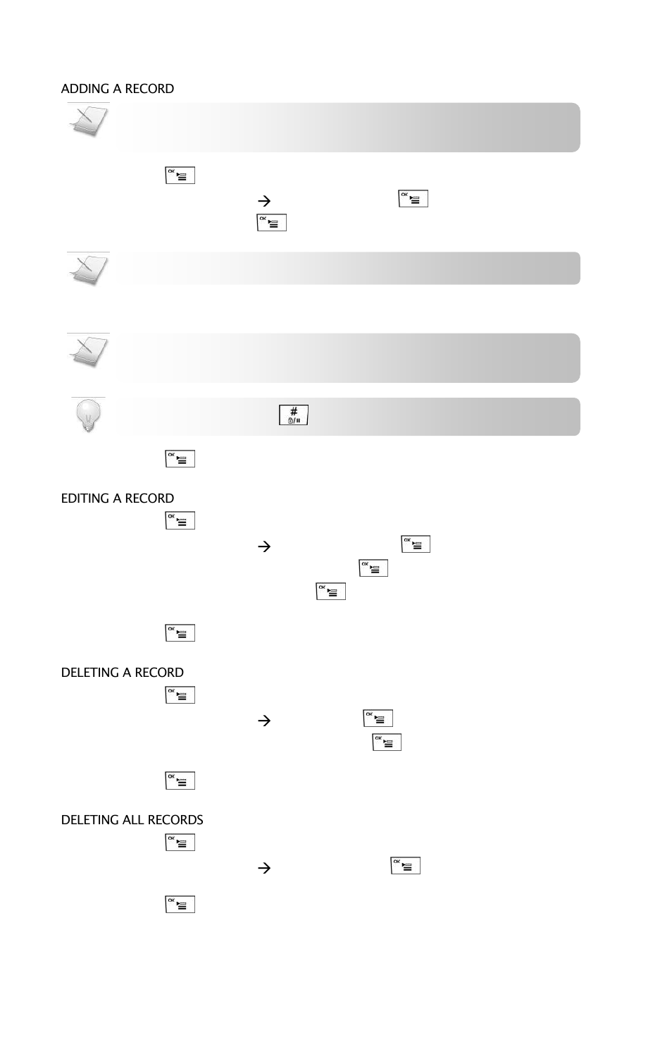 Phonebook | Oricom ECO3400 User Manual | Page 17 / 31