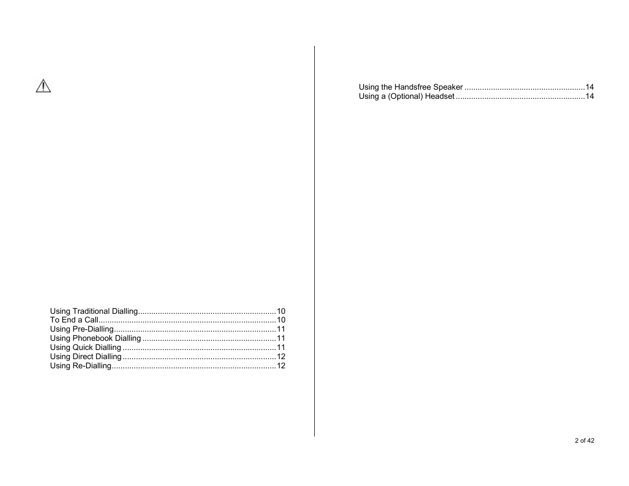 Oricom S6000 User Manual | Page 2 / 42