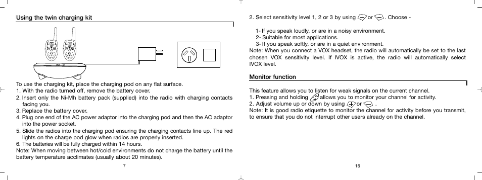 Oricom UHF TWO-WAY RADIOS PMR1000R User Manual | Page 8 / 12