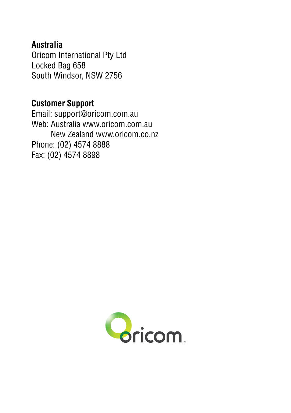 Oricom 40 CHANNEL UHF CB UHF080 User Manual | Page 13 / 13