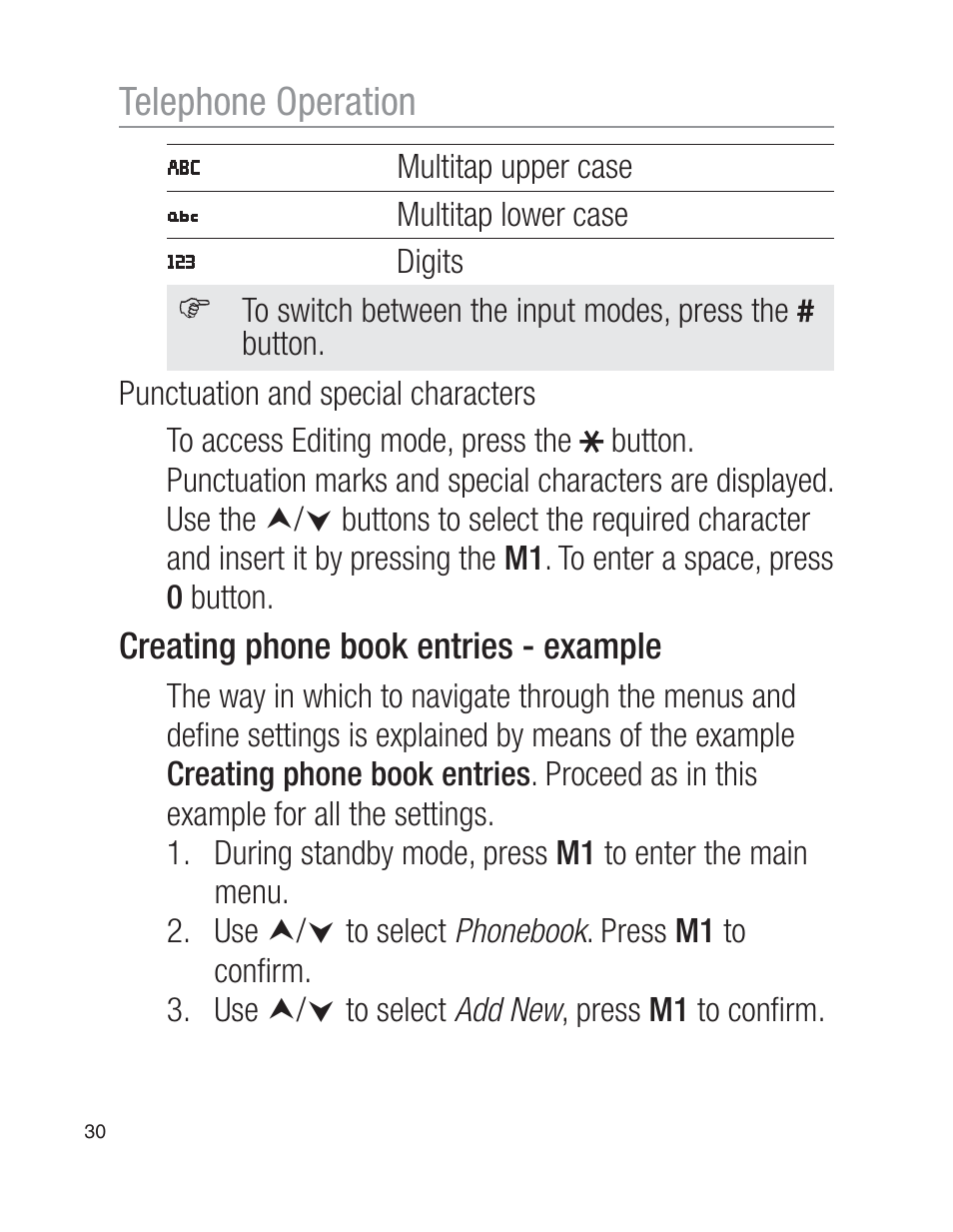 Telephone operation | Oricom EZY100 User Manual | Page 30 / 88