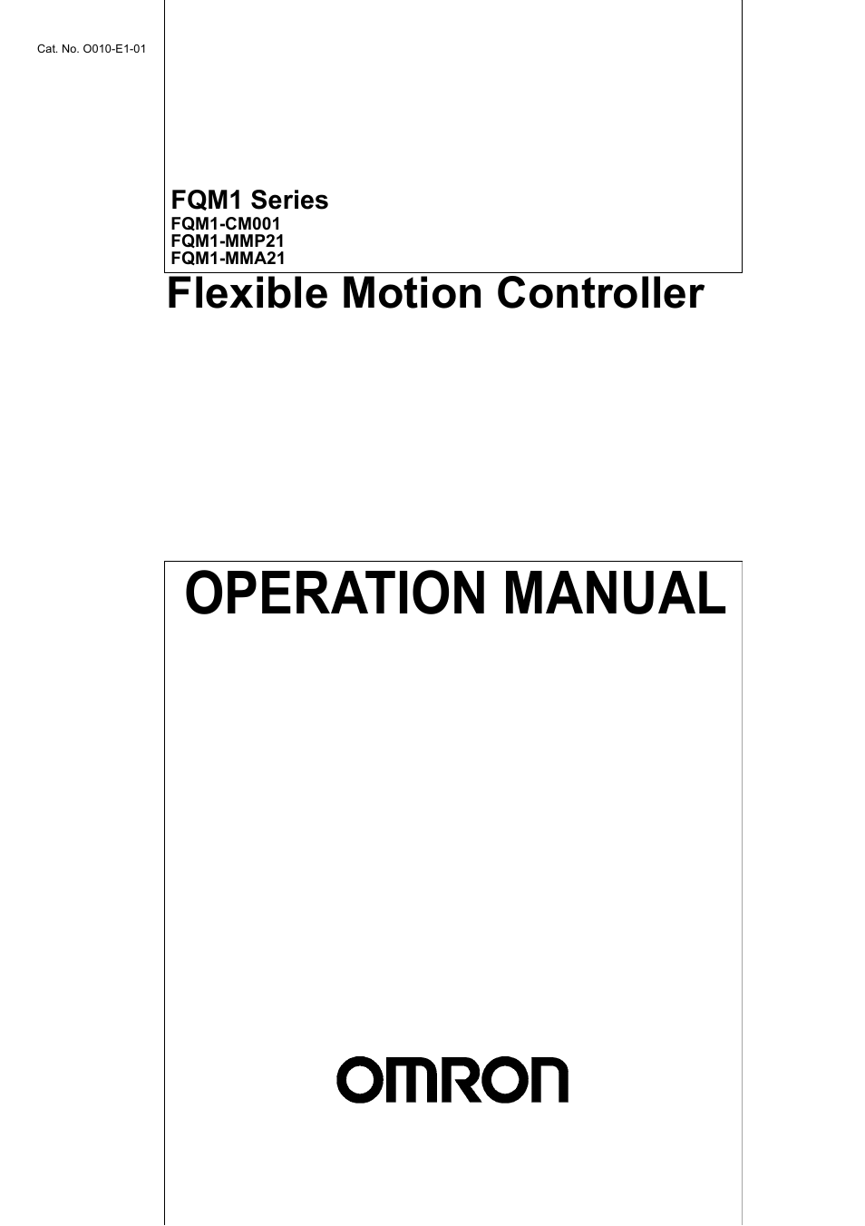 Omron HOME SECURITY SYSTEM - MOTION SENSOR FQM1-MMA21 User Manual | 414 pages