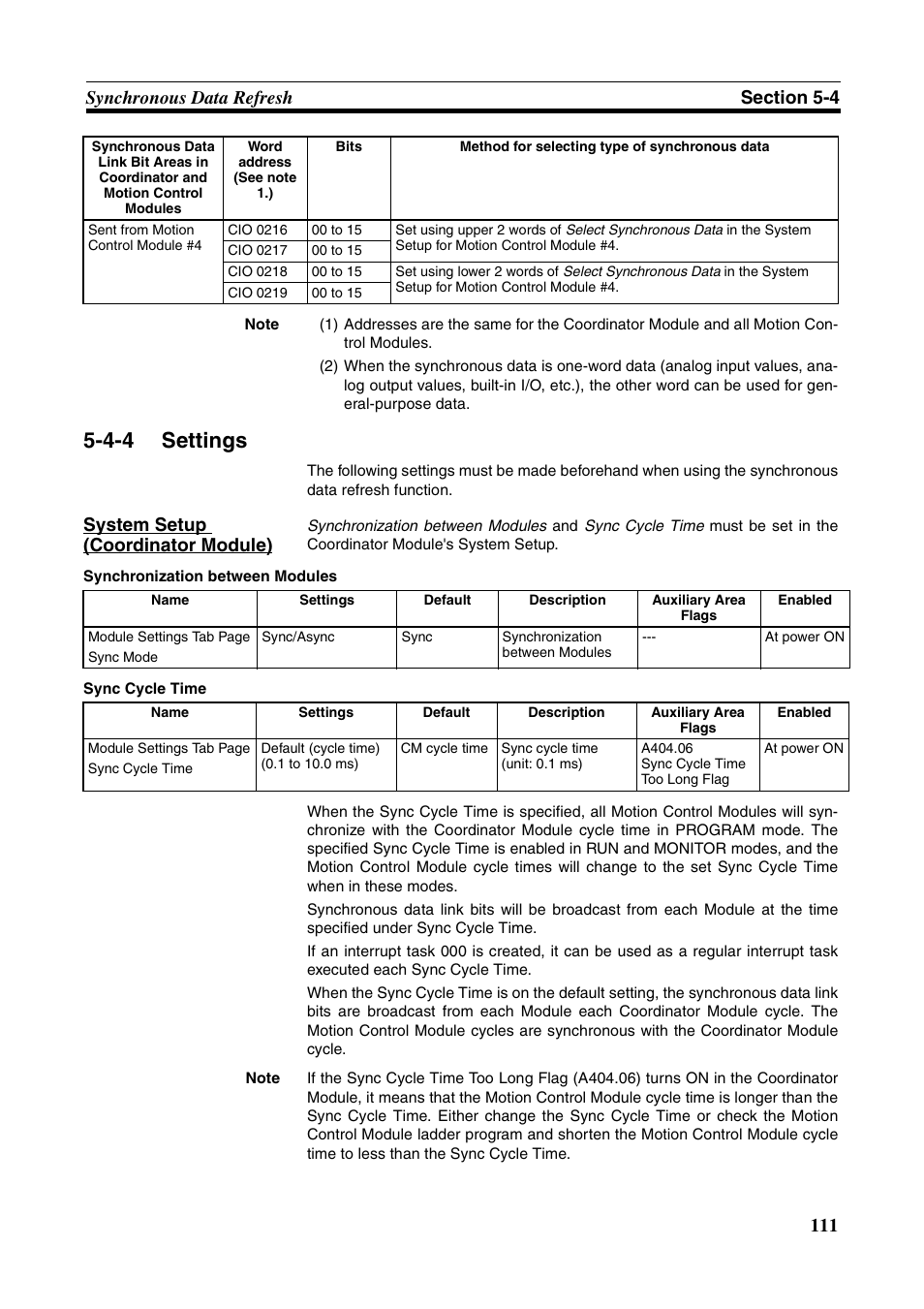 4-4 settings, Settings, System setup (coordinator module) | Omron HOME SECURITY SYSTEM - MOTION SENSOR FQM1-MMA21 User Manual | Page 134 / 414