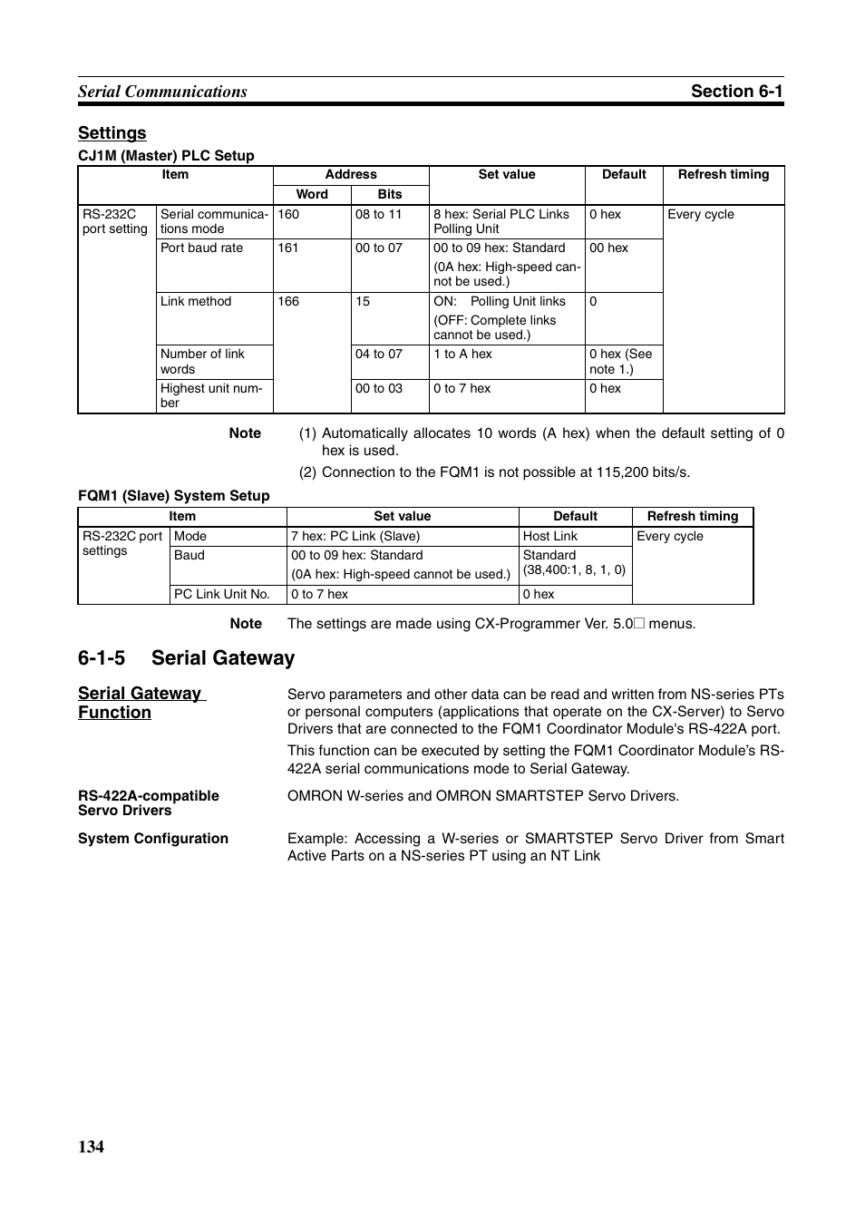 1-5 serial gateway, Serial gateway, Serial gateway function | Omron HOME SECURITY SYSTEM - MOTION SENSOR FQM1-MMA21 User Manual | Page 157 / 414