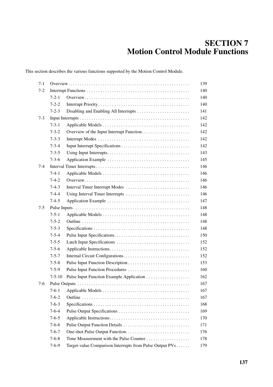 Section 7 motion control module functions | Omron HOME SECURITY SYSTEM - MOTION SENSOR FQM1-MMA21 User Manual | Page 160 / 414