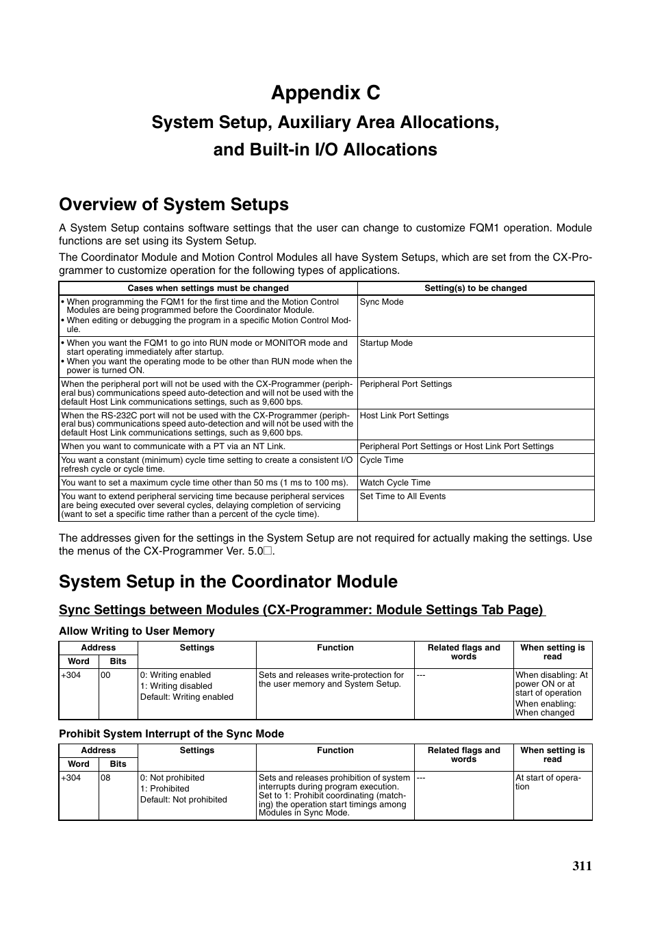 Appendix c, System setup in the coordinator module | Omron HOME SECURITY SYSTEM - MOTION SENSOR FQM1-MMA21 User Manual | Page 334 / 414