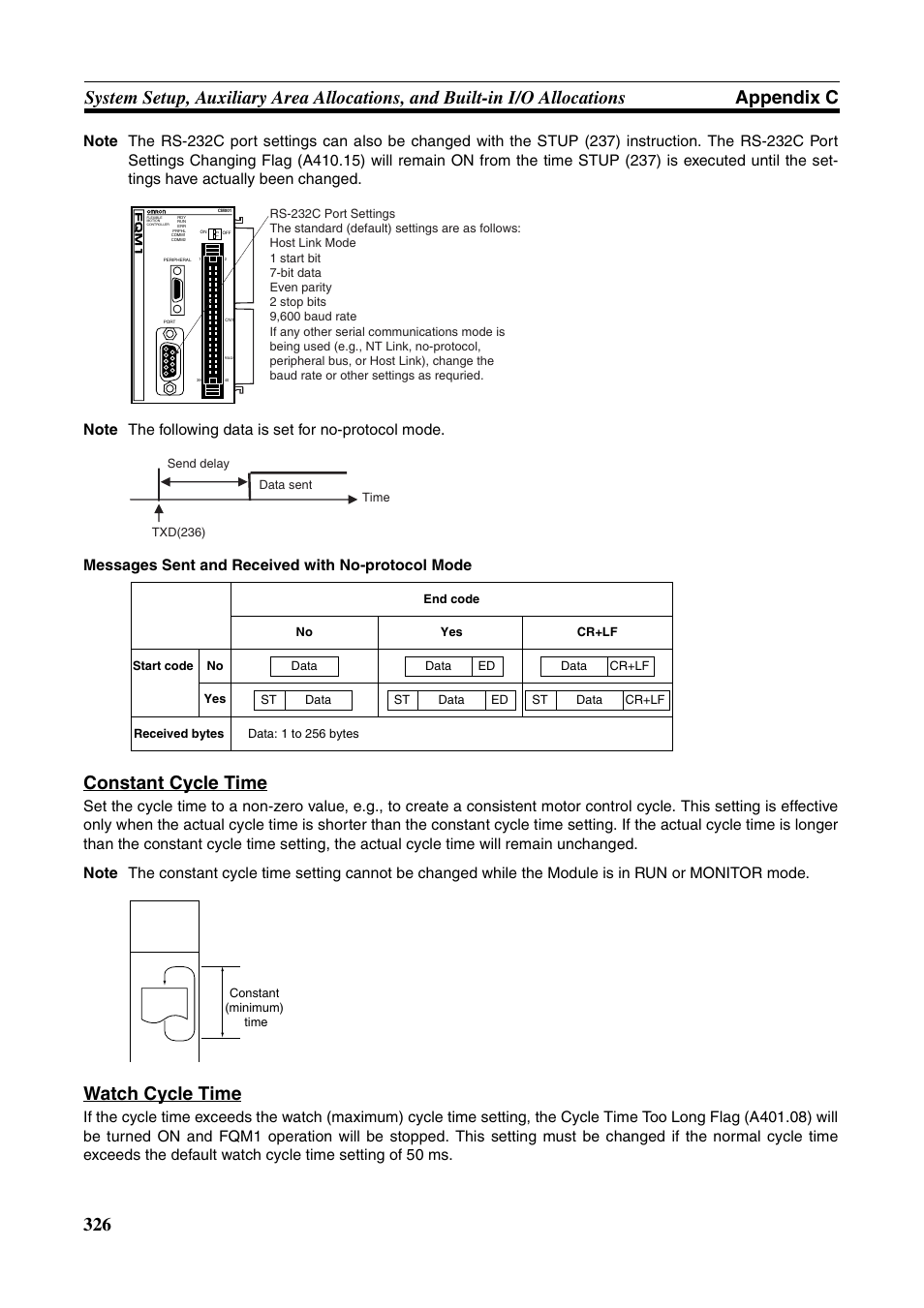 Constant cycle time, Watch cycle time | Omron HOME SECURITY SYSTEM - MOTION SENSOR FQM1-MMA21 User Manual | Page 349 / 414