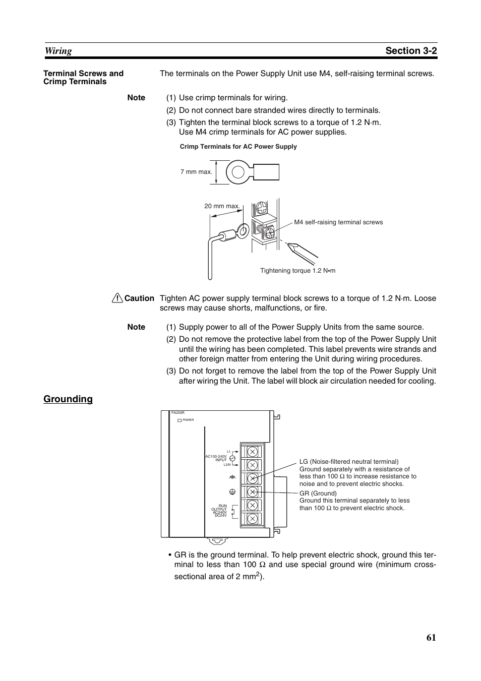 Grounding | Omron HOME SECURITY SYSTEM - MOTION SENSOR FQM1-MMA21 User Manual | Page 84 / 414