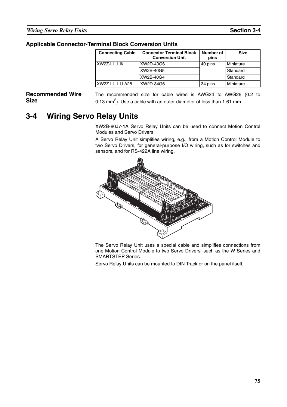 4 wiring servo relay units, Wiring servo relay units | Omron HOME SECURITY SYSTEM - MOTION SENSOR FQM1-MMA21 User Manual | Page 98 / 414