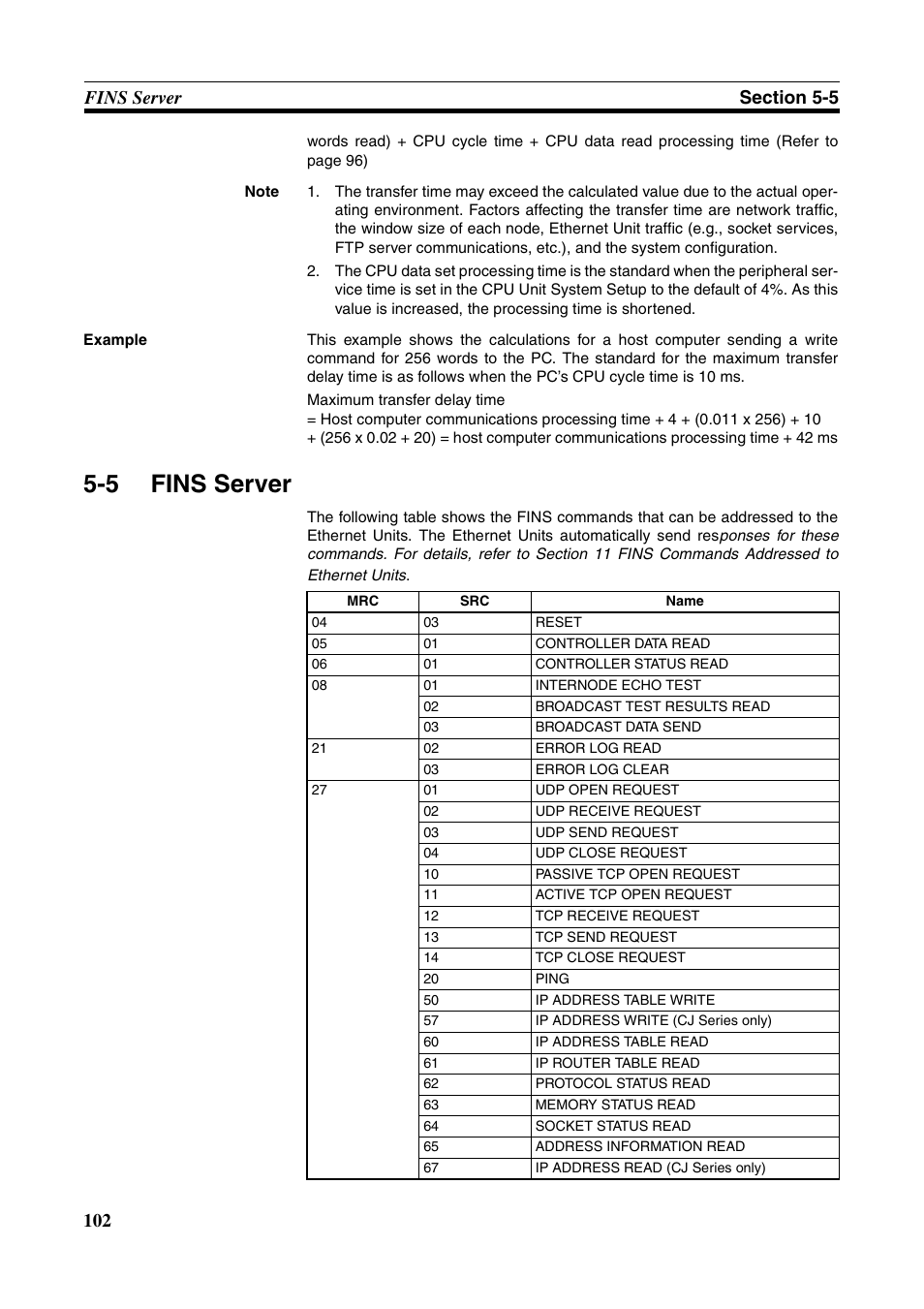 5 fins server, Fins server | Omron W343-E1-07 User Manual | Page 123 / 317
