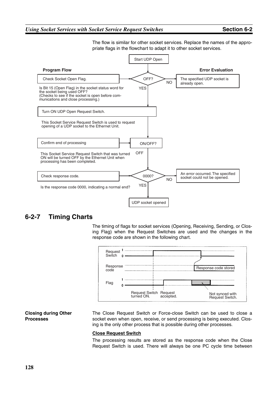 2-7 timing charts, Timing charts | Omron W343-E1-07 User Manual | Page 149 / 317