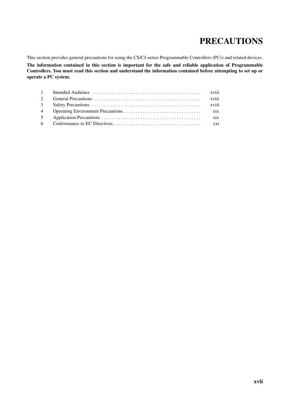 Precautions | Omron W343-E1-07 User Manual | Page 16 / 317