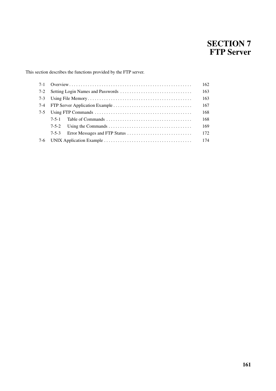 Section 7 ftp server | Omron W343-E1-07 User Manual | Page 182 / 317