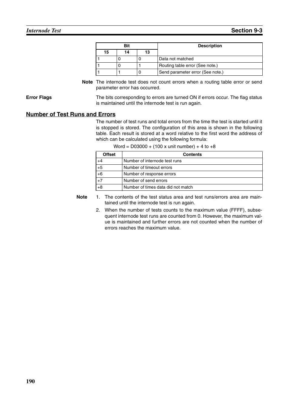 Number of test runs and errors | Omron W343-E1-07 User Manual | Page 211 / 317