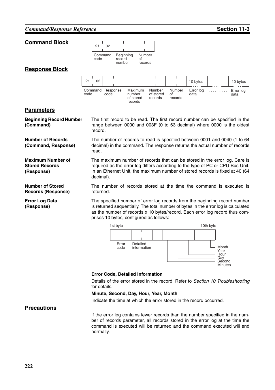 Precautions | Omron W343-E1-07 User Manual | Page 243 / 317