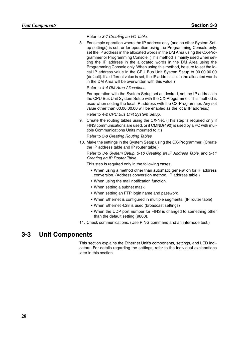 3 unit components, Unit components | Omron W343-E1-07 User Manual | Page 49 / 317