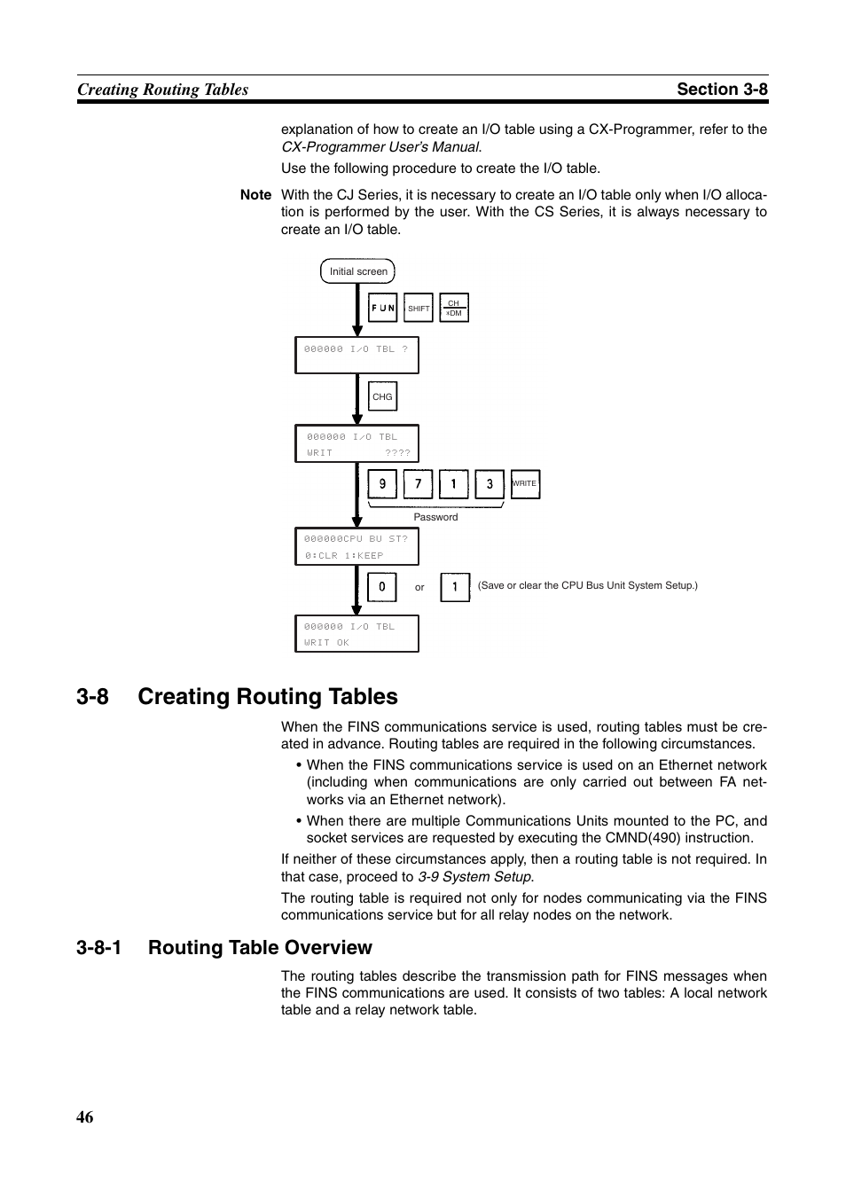 8 creating routing tables, 8-1 routing table overview, Creating routing tables | Routing table overview | Omron W343-E1-07 User Manual | Page 67 / 317