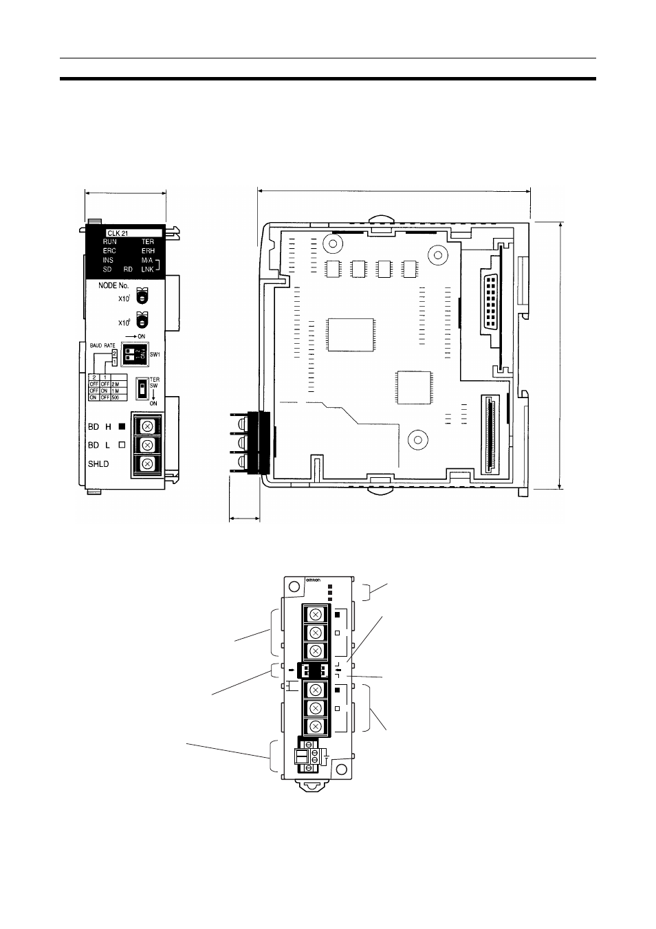 1-6 wire-to-wire repeater unit, Wire-to-wire repeater unit | Omron CQM1H-CLK21 User Manual | Page 77 / 401