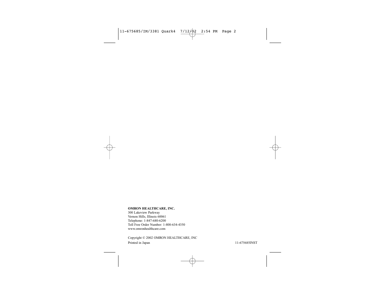 Omron 11-685NL User Manual | Page 5 / 5