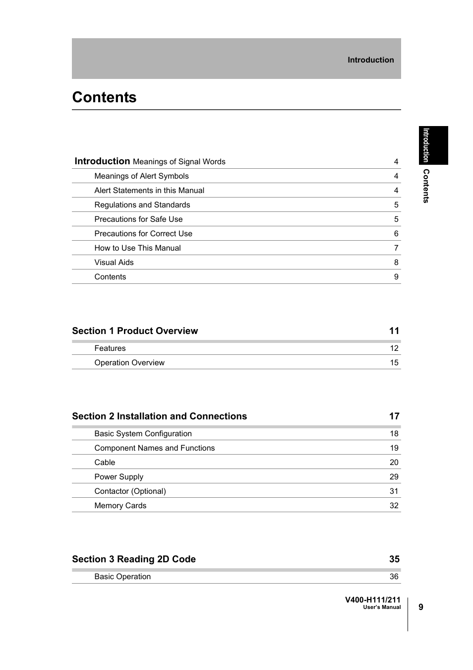 Omron V400-H111 User Manual | Page 10 / 93
