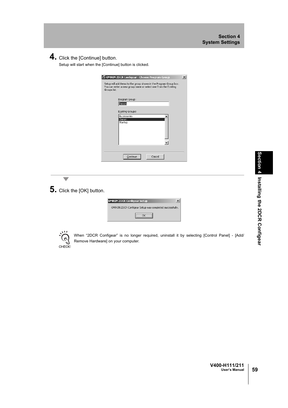 Omron V400-H111 User Manual | Page 60 / 93