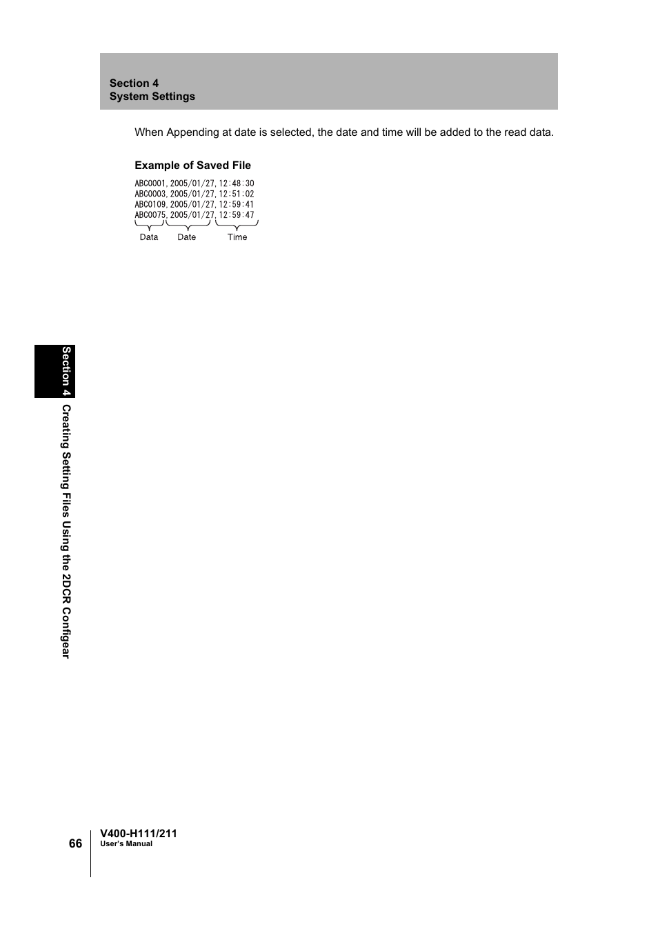 Omron V400-H111 User Manual | Page 67 / 93