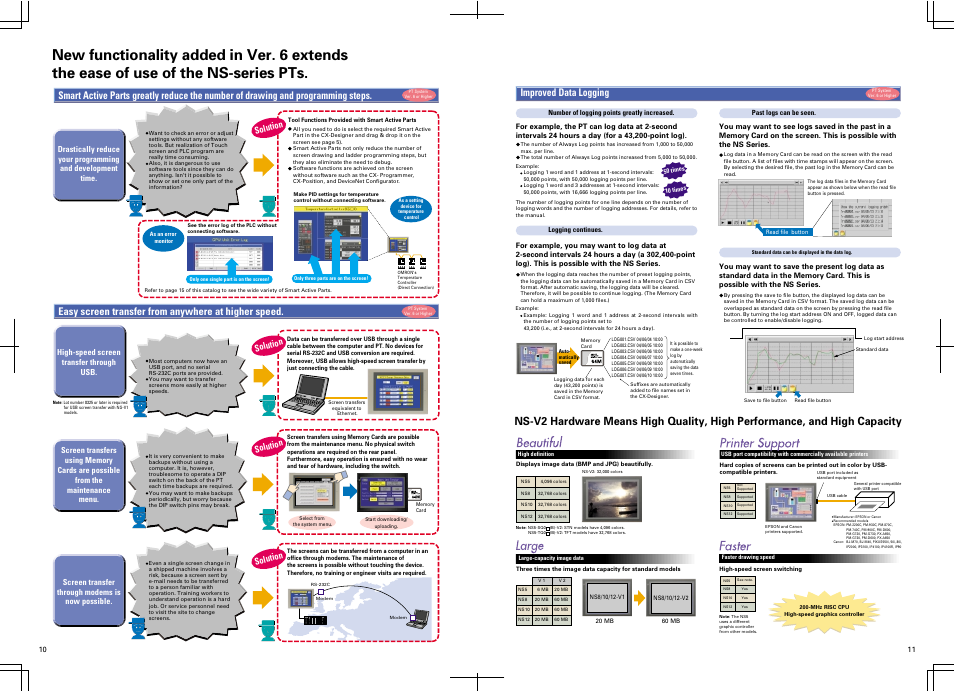 Improved data logging, Solution | Omron NS8-V2 User Manual | Page 6 / 13