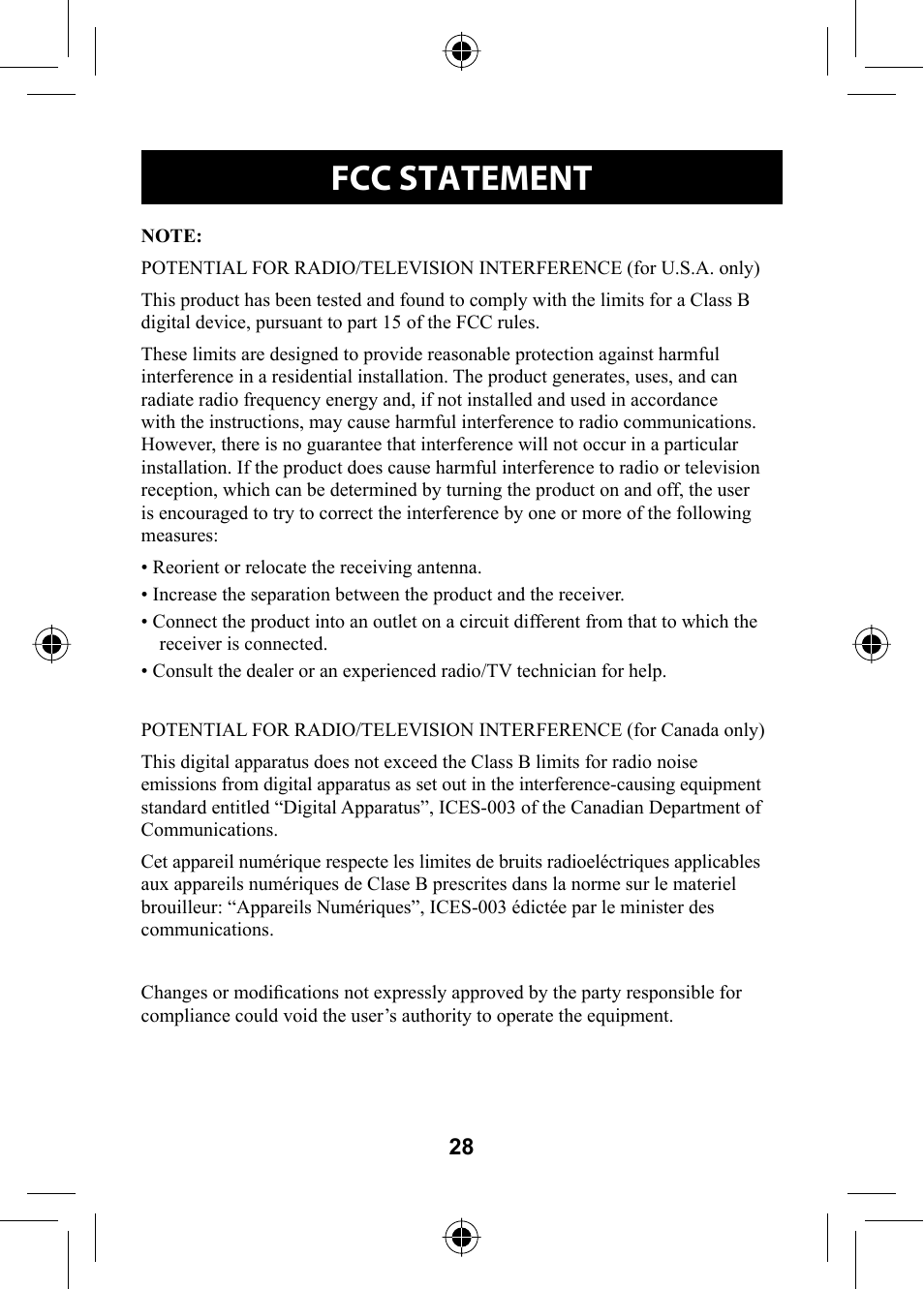 Fcc statement | Omron HR-310 User Manual | Page 28 / 32