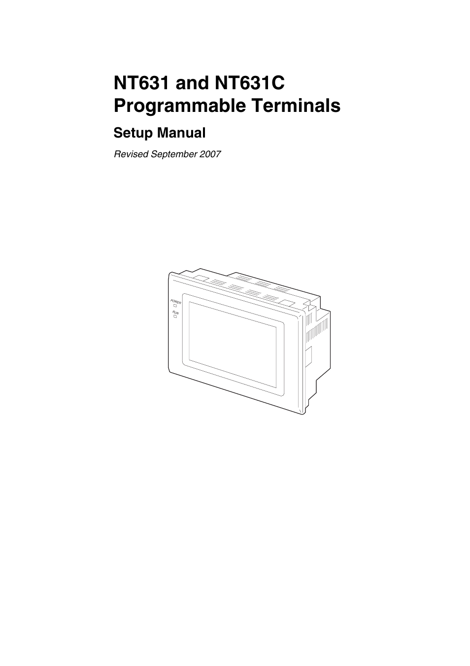 Nt631 and nt631c programmable terminals, Setup manual | Omron Programmable Terminals NT631C User Manual | Page 2 / 315