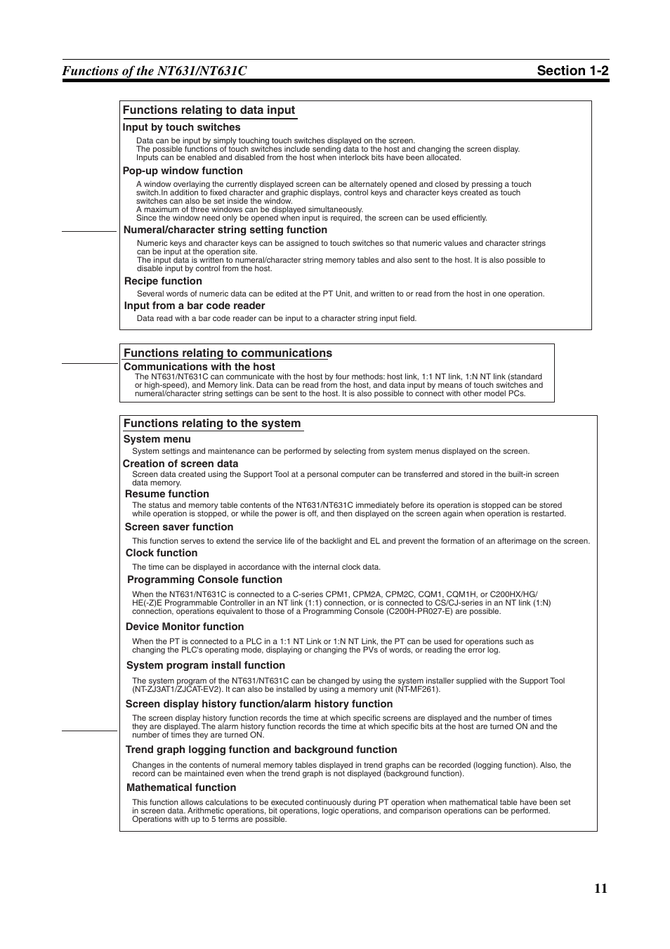 Omron Programmable Terminals NT631C User Manual | Page 28 / 315