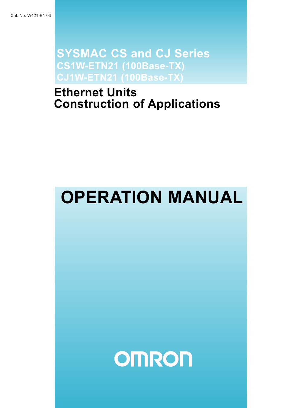 Omron CS CJ1W-ETN21 User Manual | 242 pages