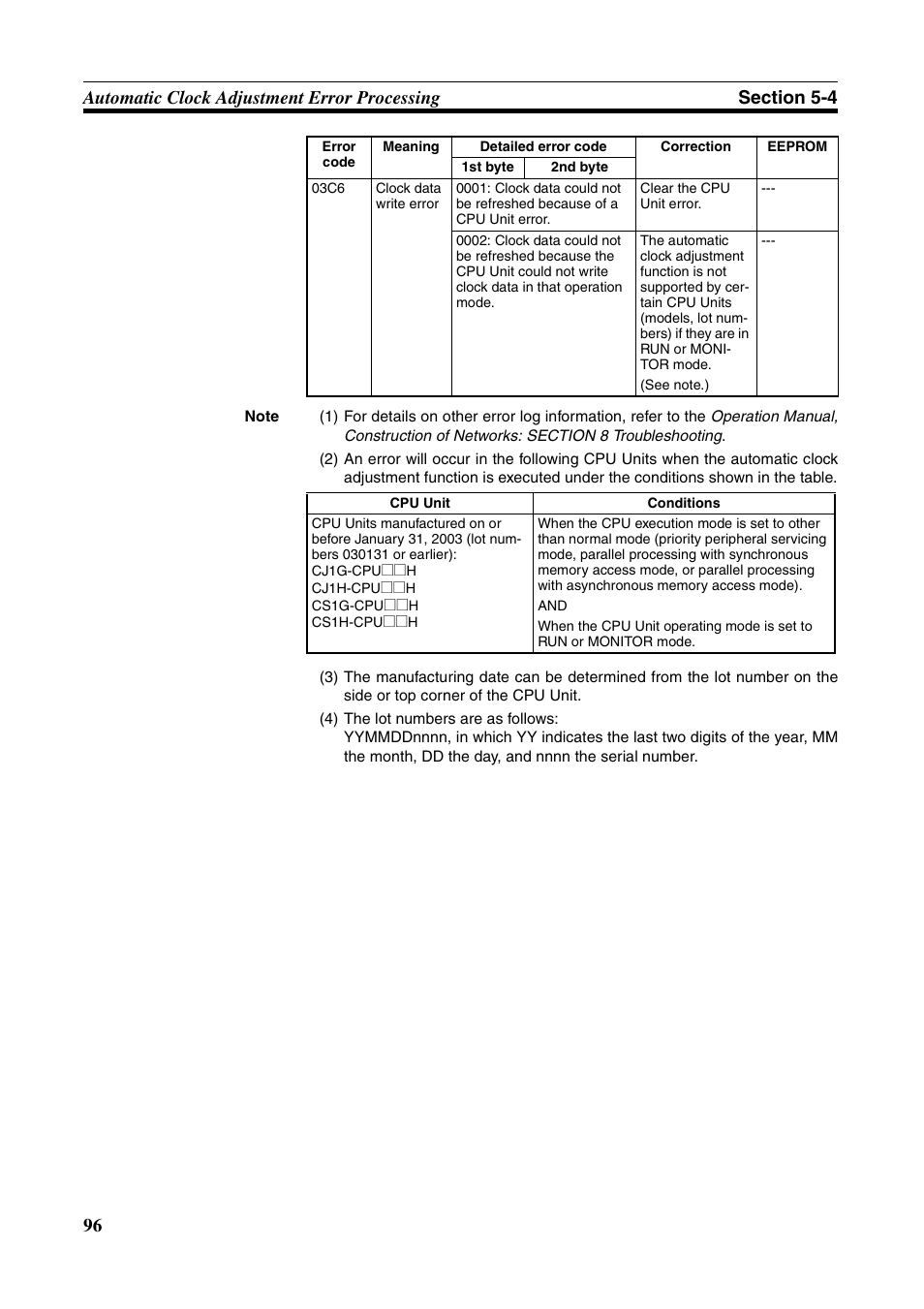 Omron CS CJ1W-ETN21 User Manual | Page 120 / 242